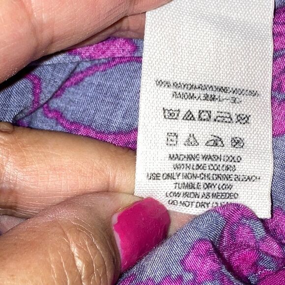 FREE PEOPLE Sheila High Rise Flowy Floral Culotte Fuschia Pink Shorts Womens 12 - Picture 15 of 16